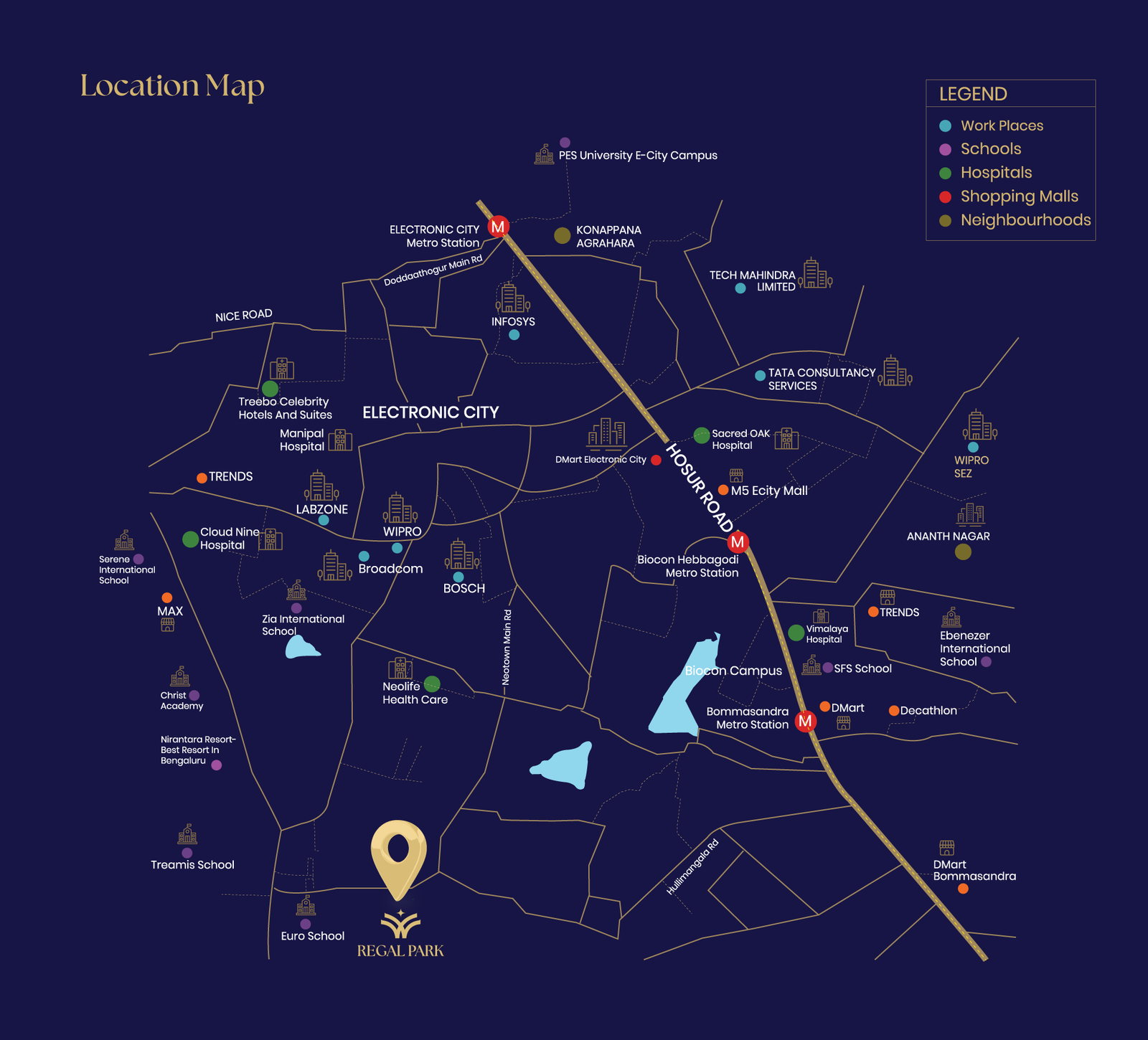 Sterlitee Regal Park location map